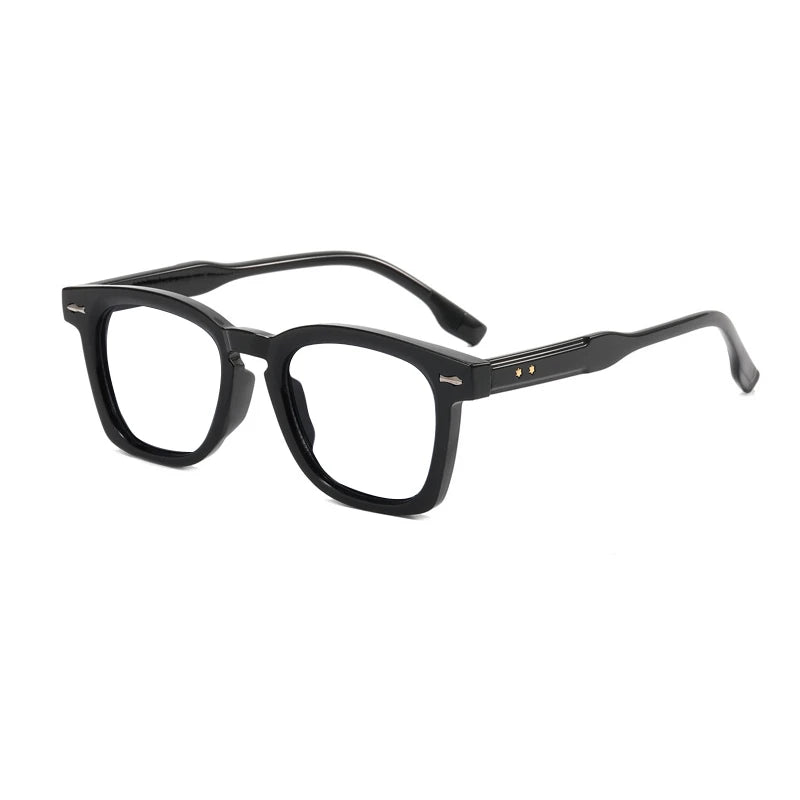 Kocolior Men's Full Rim Square Acetate Hyperopic Reading Glasses 3670 Reading Glasses Kocolior Black 0 