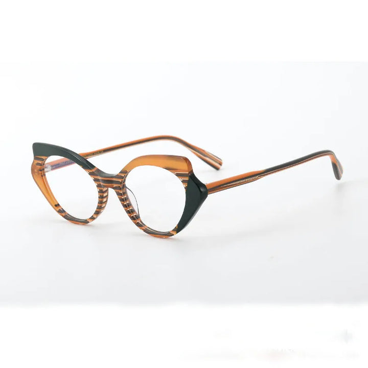 Nobler Unisex Full Rim Wide Edge Oval Cat Eye Acetate Eyeglasses H046 Full Rim Nobler
