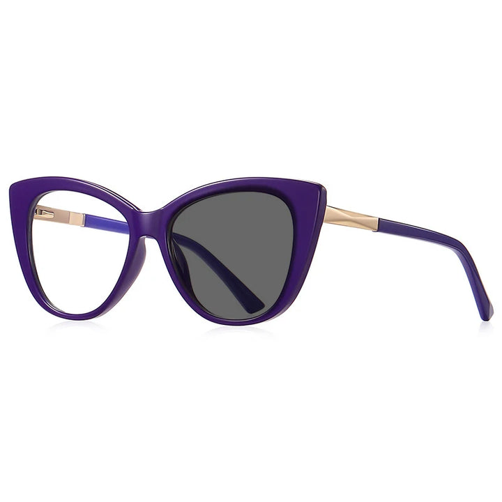 Kocolior Unisex Full Rim Cat Eye Alloy Acetate Hyperopic Reading Glasses 2097 Reading Glasses Kocolior