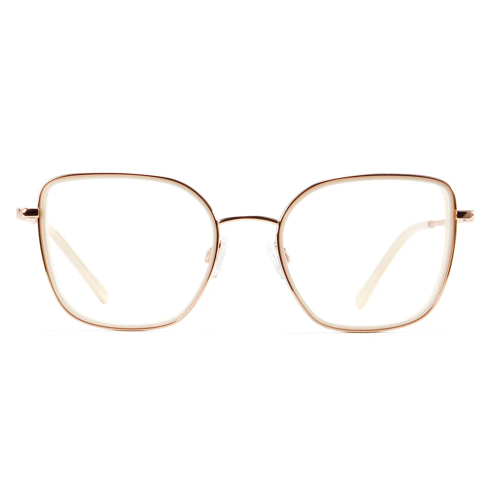 Esnbie Unisex Full Rim Square Cat Eye Titanium Eyeglasses 22029 Full Rim Esnbie