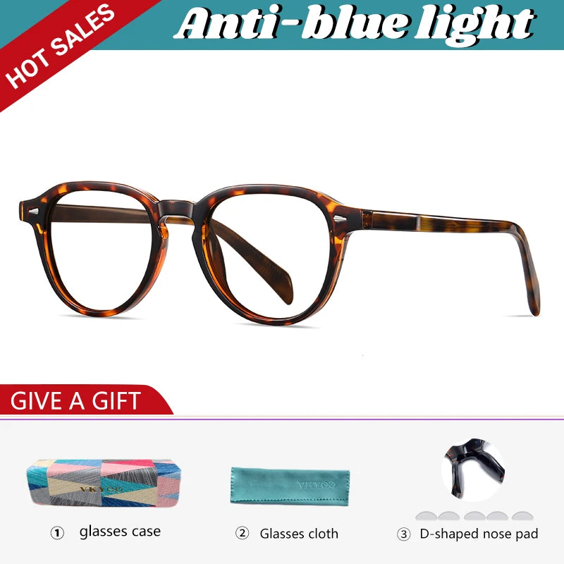 Vicky Unisex Full Rim Square Acetate Myopic Reading Glasses 31101 Reading Glasses Vicky -2.50 S31101-C2-1