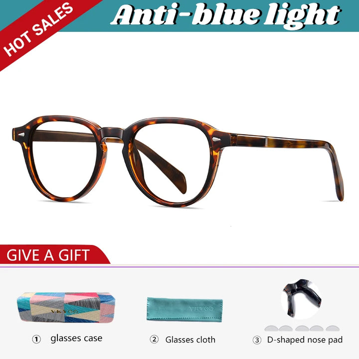 Vicky Unisex Full Rim Square Acetate Myopic Reading Glasses 31101 Reading Glasses Vicky -2.50 S31101-C2-1