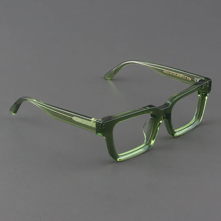 Hewei Unisex Full Rim Square Brow Line Thick Acetate Eyeglasses 34111