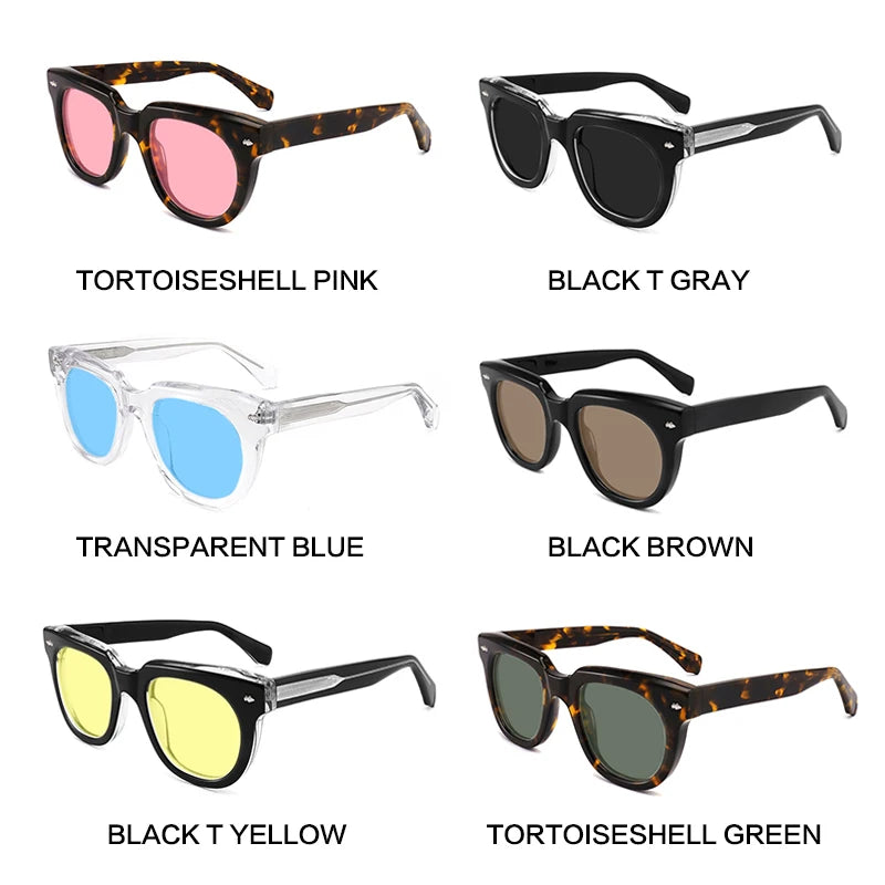 Gatenac Unisex Full Rim Square Acetate Polarized Sunglasses Mo17 Sunglasses Gatenac