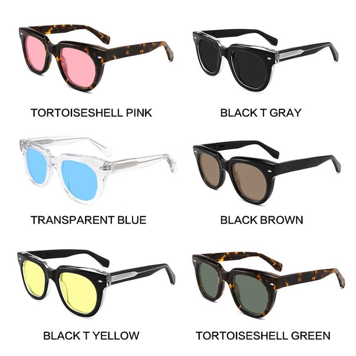 Gatenac Unisex Full Rim Square Acetate Polarized Sunglasses Mo17 Sunglasses Gatenac