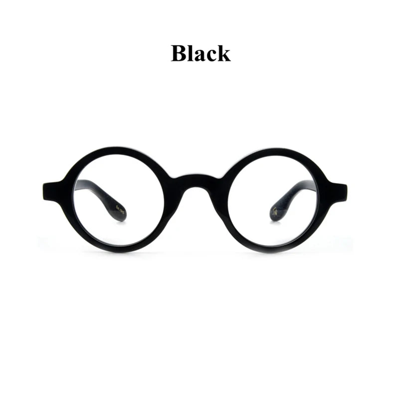 Black Mask Full Rim Round Acetate Optical Eyeglasses 424221 Full Rim Black Mask Black