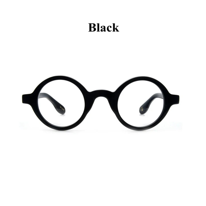 Black Mask Full Rim Round Acetate Optical Eyeglasses 424221 Full Rim Black Mask Black