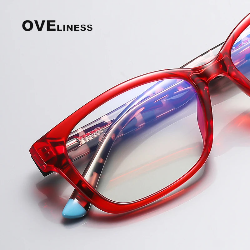 Oveliness Youth Unisex Full Rim Square Tr 90 Titanium Eyeglasses 20208 Full Rim Oveliness   