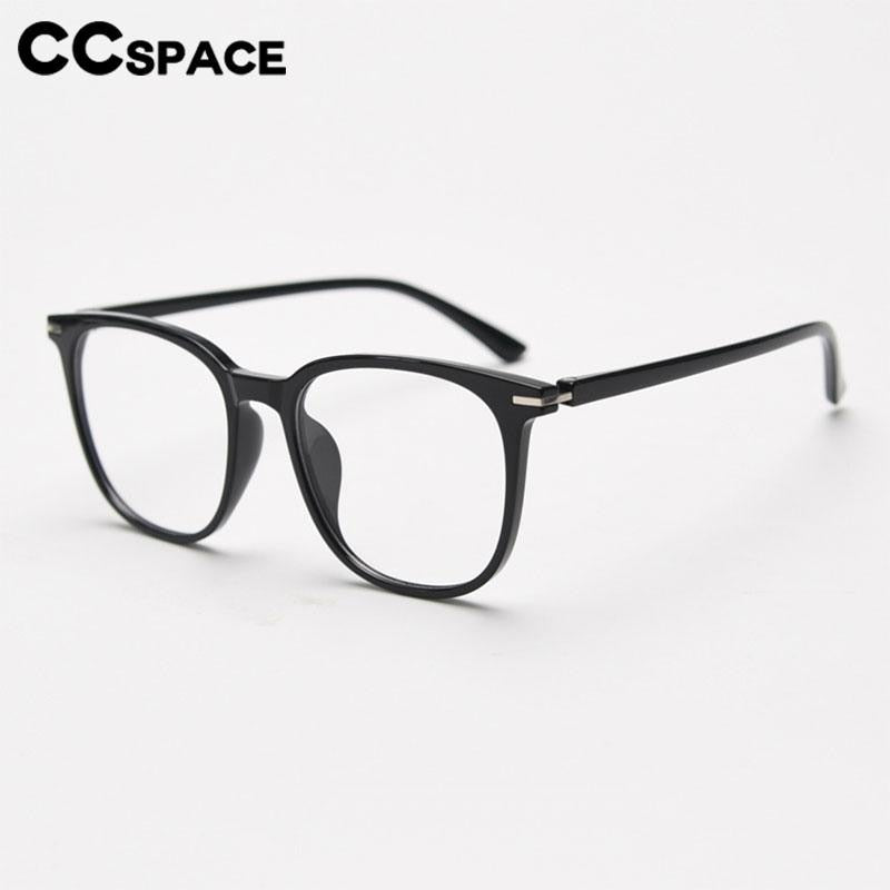 CCspace Unisex Full Rim Square Tr 90 Titanium Eyeglasses 56736 Full Rim CCspace