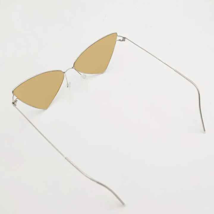 Yuujo Women's Full Rim Cat Eye Stainless Steel Polarized Sunglasses 6340 Sunglasses Yujo