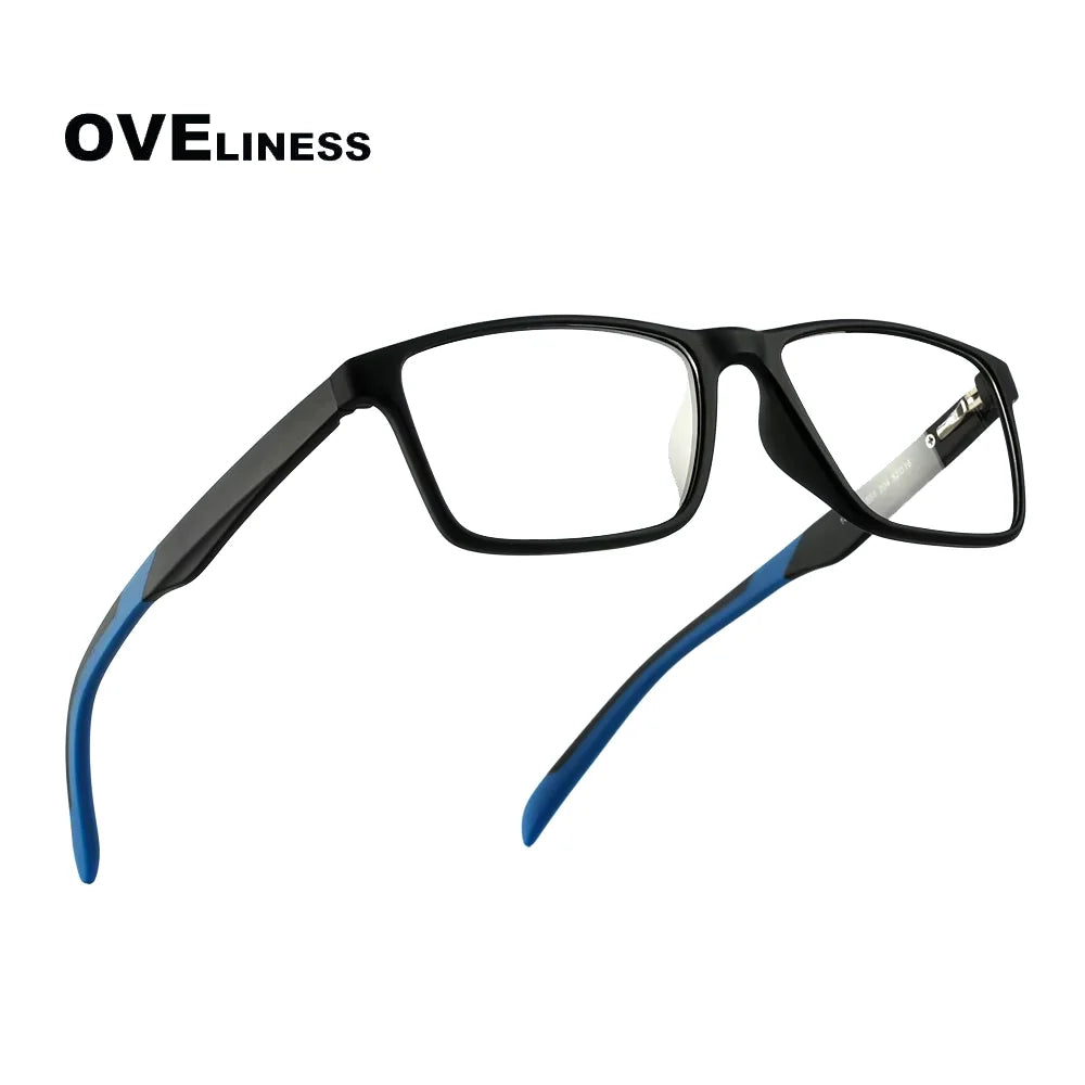 Oveliness Women's Full Rim Square Tr 90 Titanium Eyeglasses 72356 Full Rim Oveliness