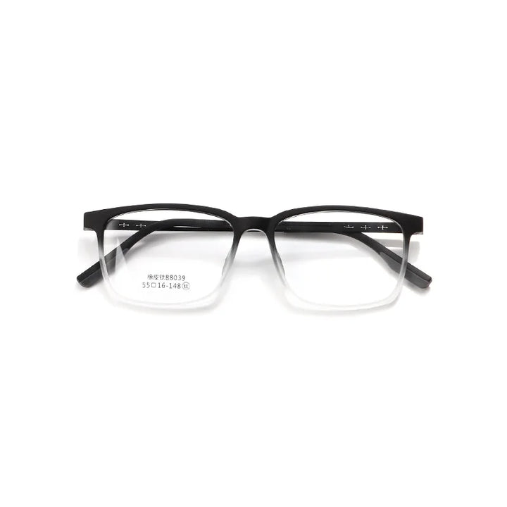 Xbora Unisex Full Rim Square Tr 90 Titanium Eyeglasses 88039