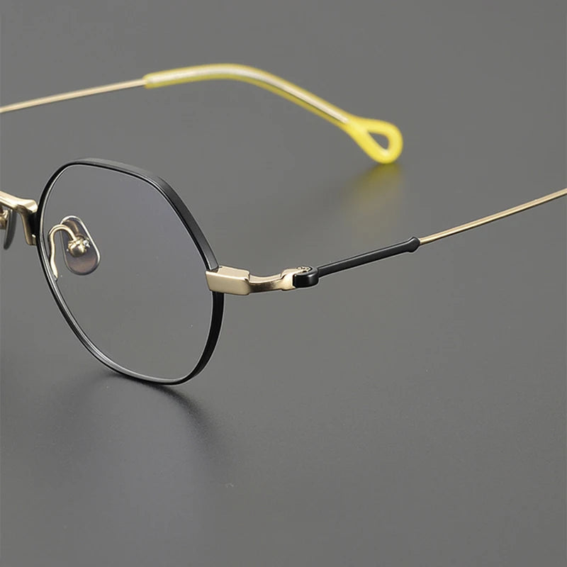 Nobler Unisex Full Rim Polygon Titanium Eyeglasses B0104 Full Rim Nobler