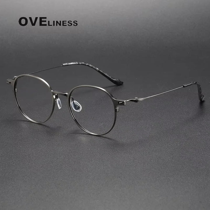 Oveliness Unisex Full Rim Flat Top Oval Titanium  Eyeglasses 20315
