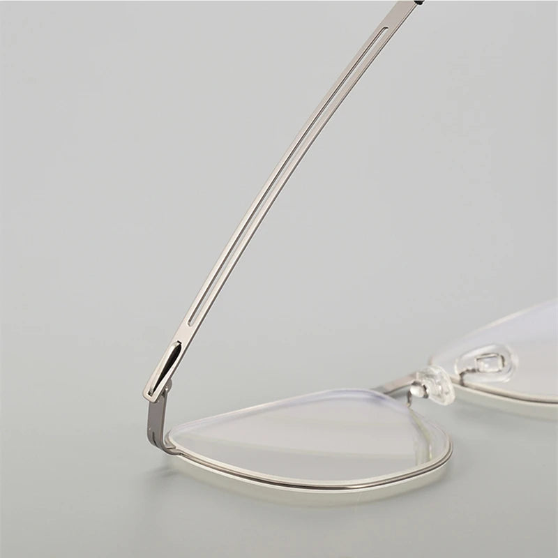 Black Mask Women's Full Rim Square Stainless Steel Eyeglasses Bm6607 Full Rim Black Mask