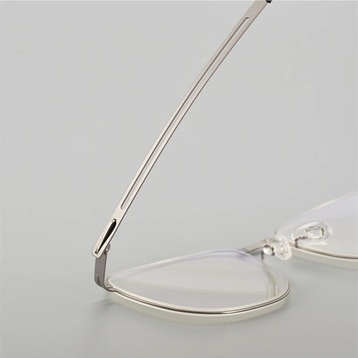 Black Mask Women's Full Rim Square Stainless Steel Eyeglasses Bm6607 Full Rim Black Mask