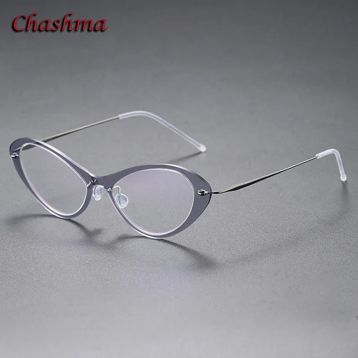 Chashma Ochki Women's Full Rim Cat Eye Titanium Nylon Eyeglasses 316550