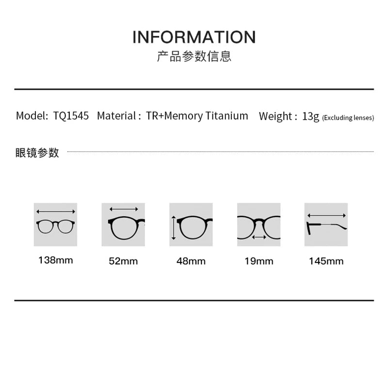 Xbora Women's Full Rim Polygon Square Titanium Eyeglasses  71545