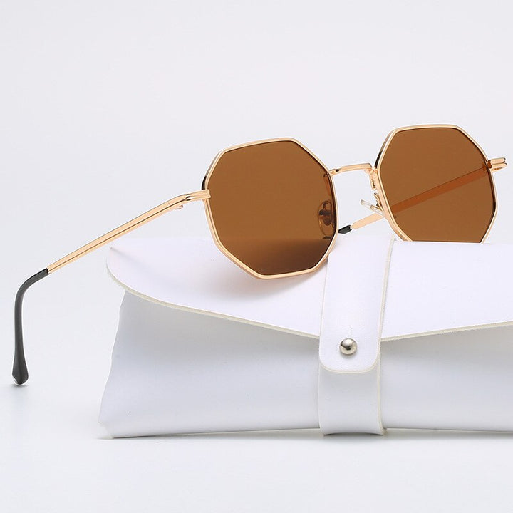 Zirosat Unisex Full Rim Polygon Alloy Uv400 Sunglasses Db59 Sunglasses Zirosat