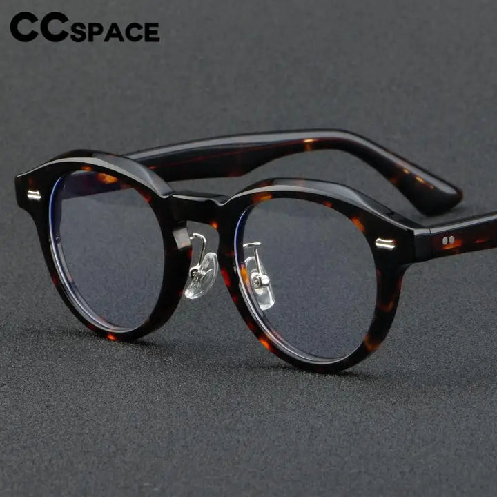 CCspace Unisex Full Rim Square Acetate Eyeglasses 57413 Full Rim CCspace