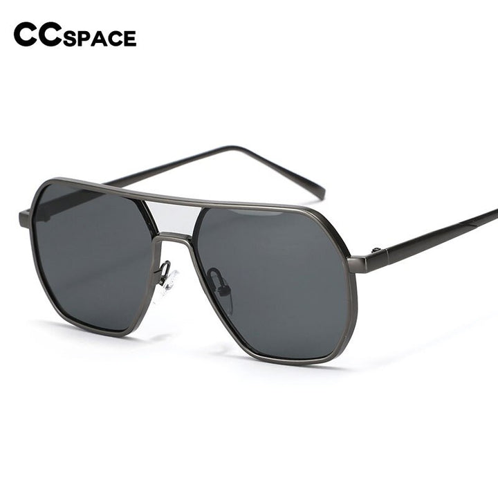 CCspace Unisex Full Rim Polygon Square Tr 90 Alloy 56281 Sunglasses CCspace Sunglasses