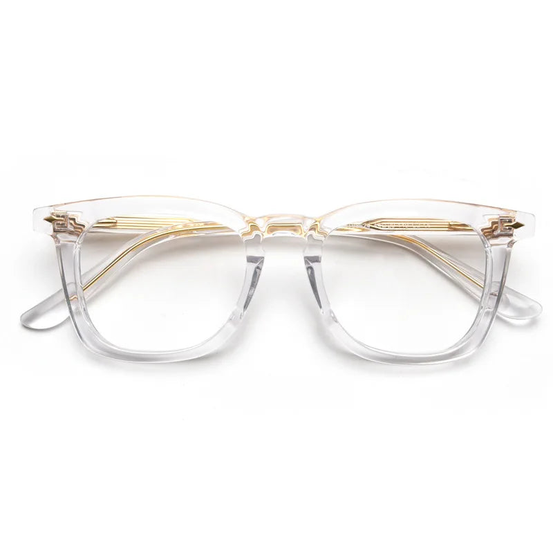 Black Mask Unisex Full Rim Square Acetate Eyeglasses 98624 Full Rim Black Mask