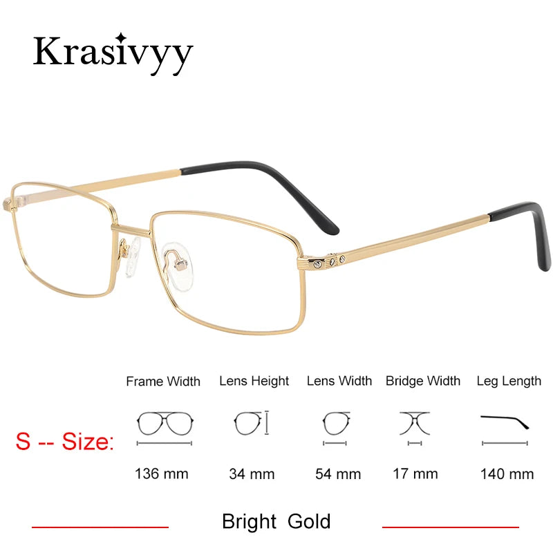 Krasivyy Unisex Full Rim Square Oval Titanium Eyeglasses 60085