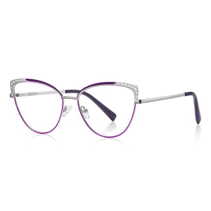 Gmei Women's Full Rim Oval Cat Eye Alloy Eyeglasses 843107 Full Rim Gmei Optical C3