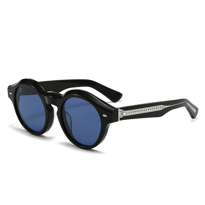 Nobler Women's Full Rim Round Cat Eye Acetate Polarized Sunglasses 5493 Sunglasses Nobler C7