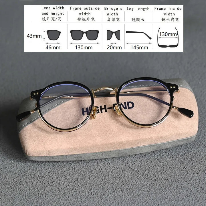 Cubojue Women's Full Rim Round Tr 90 Alloy Eyeglasses 522180