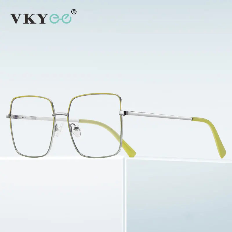 Vicky Unisex Full Rim Stainless Steel Square Reading Glasses 3089 Reading Glasses Vicky