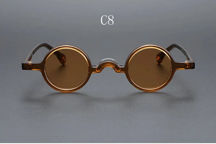 Yujo Unisex Full Rim Small Round Acetate Polarized Sunglasses 2534 Sunglasses Yujo C8 CHINA