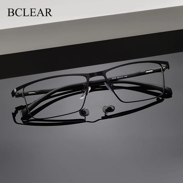 Bclear Unisex Full Rim Square Alloy Eyeglasses 442546 Full Rim Black Mask