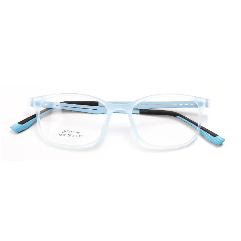 Xbora Unisex Full Rim Square Tr 90 Titanium Eyeglasses 2001