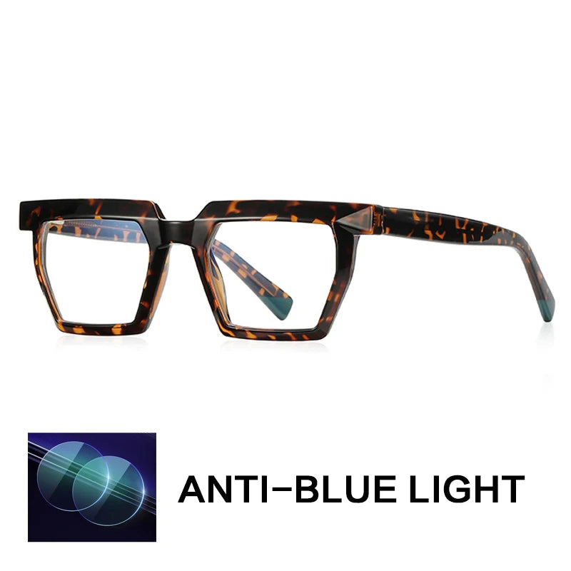 Gatenac Women's Full Rim Square Tr 90 Titanium Reading Glasses G2144