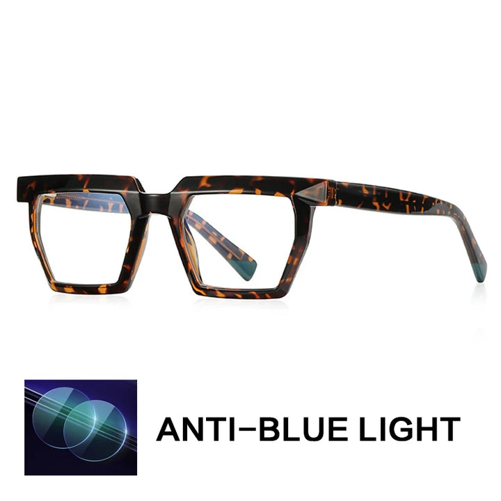 Gatenac Women's Full Rim Square Tr 90 Titanium Reading Glasses G2144