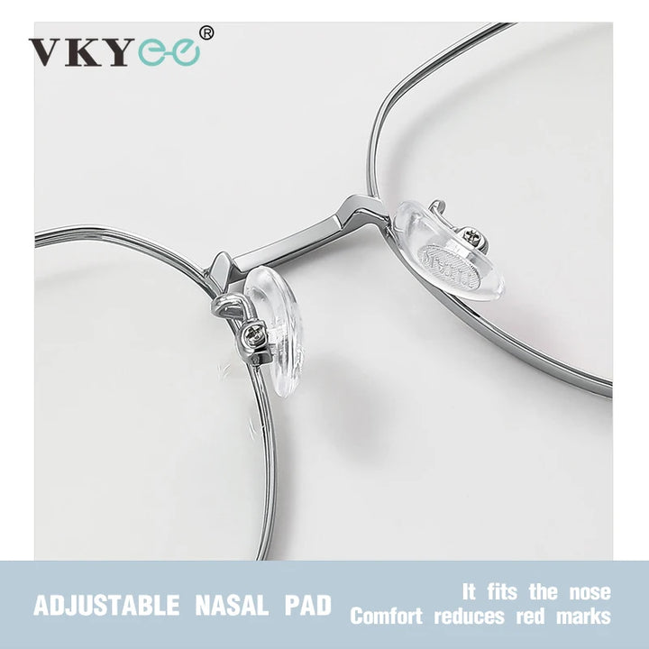 Vicky Unisex Semi Rim Polygon Titanium Alloy Reading Glasses V89022 Reading Glasses Vicky