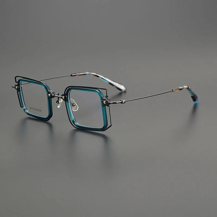 Nobler Unisex Full Rim Square Titanium Acetate Eyeglasses H099 Full Rim Nobler C3