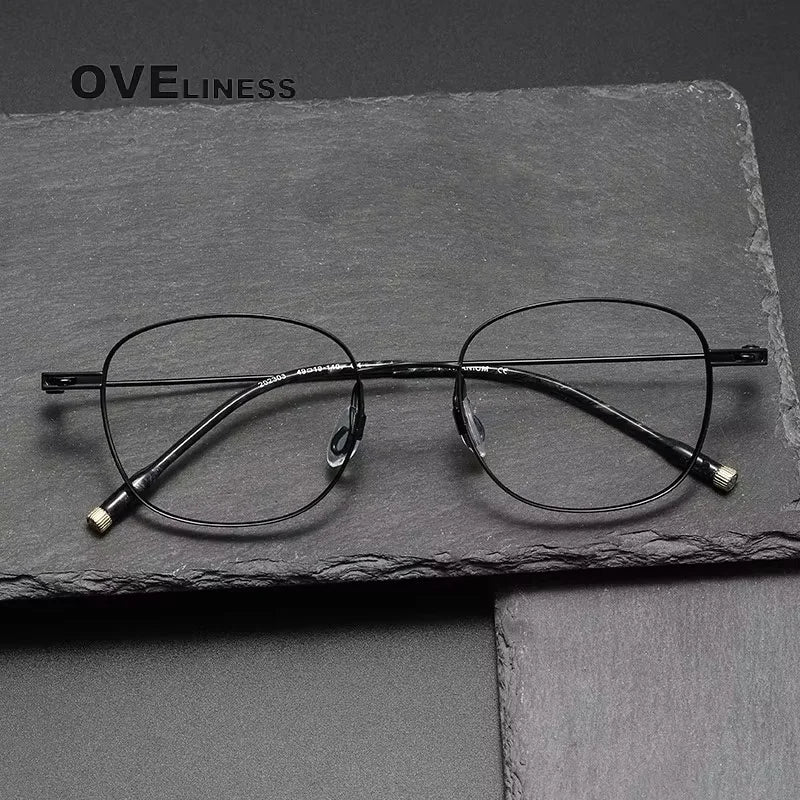 Oveliness Women's Full Rim Polygon Square Titanium Eyeglasses 202034