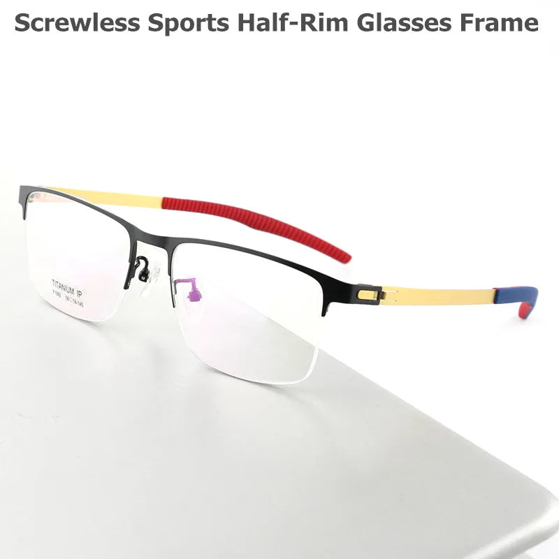 Aimee Unisex Semi Rim Square Screwless Titanium Sport Eyeglasses 2992 Semi Rim Aimee