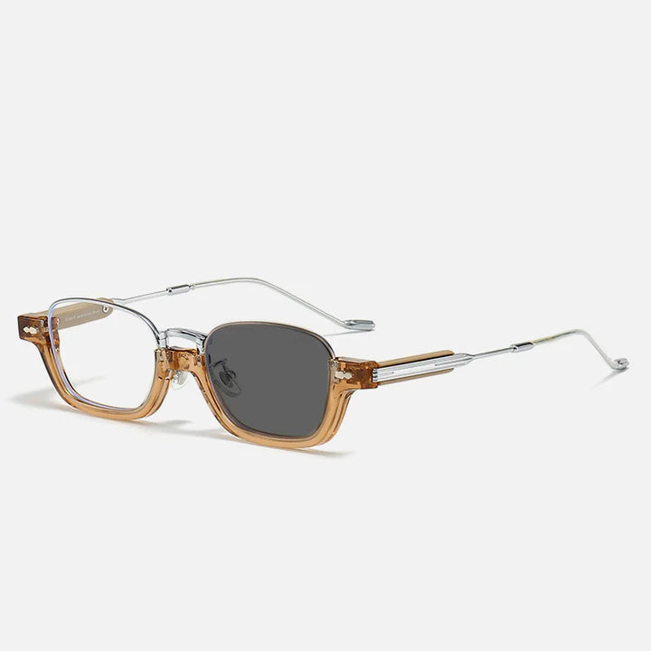 Kocolior Unisex Semi Rim Acetate Stainless Steel Hyperopic Reading Glasses 22015 Reading Glasses Kocolior
