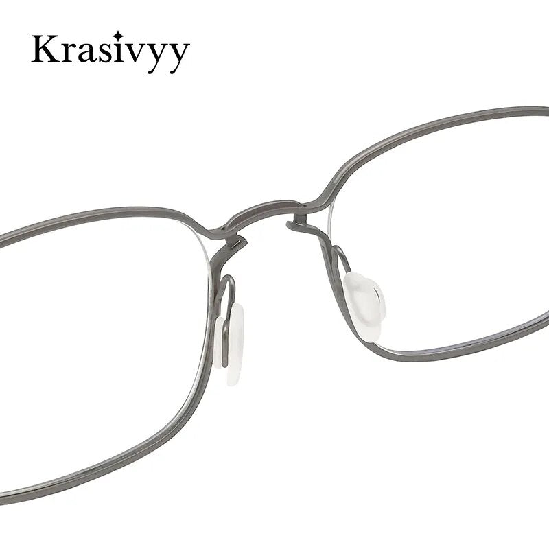 Krasivyy Men's Full Rim Square Titanium Eyeglasses Rlt5898 Full Rim Krasivyy   