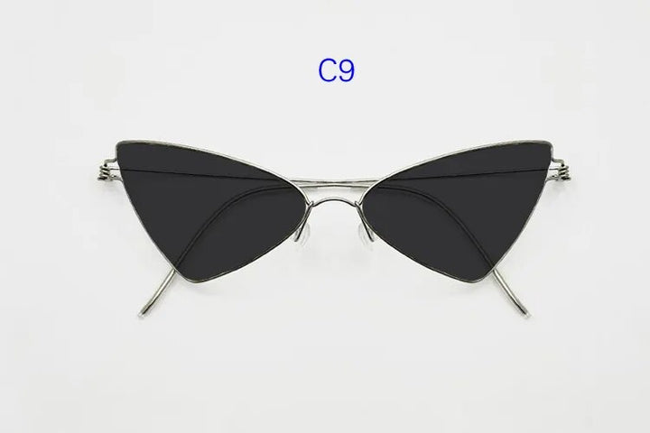 Yuujo Women's Full Rim Cat Eye Stainless Steel Polarized Sunglasses 6340 Sunglasses Yujo C9 China 