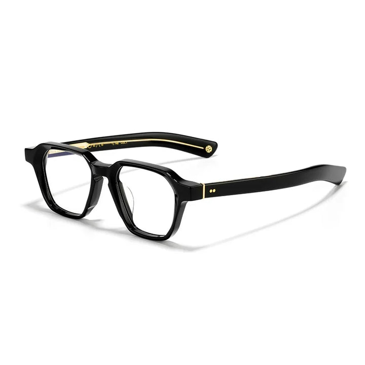 Nobler Unisex Full Rim Flat Top Polygon Acetate Eyeglasses 841050 Full Rim Nobler C1