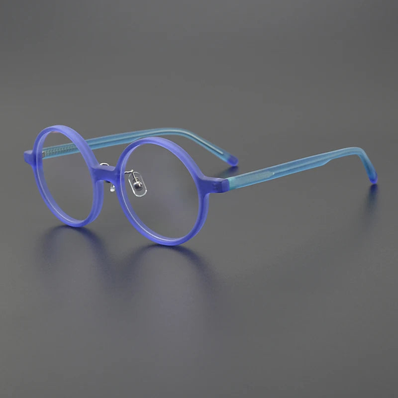 Nobler Unisex Full Rim Round Frosted Acetate Eyeglasses 19265 Full Rim Nobler C5