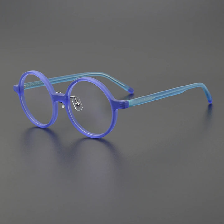 Nobler Unisex Full Rim Round Frosted Acetate Eyeglasses 19265 Full Rim Nobler C5