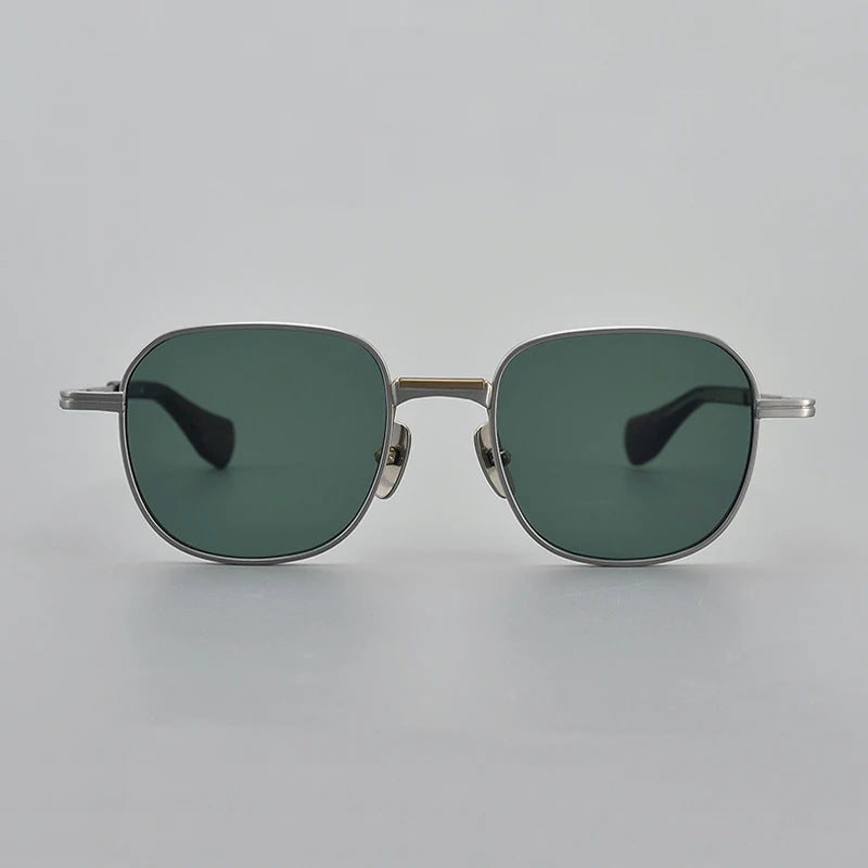 Black Mask Unisex Full Rim Square Titanium Polarized Sunglasses 151dt Sunglasses Black Mask