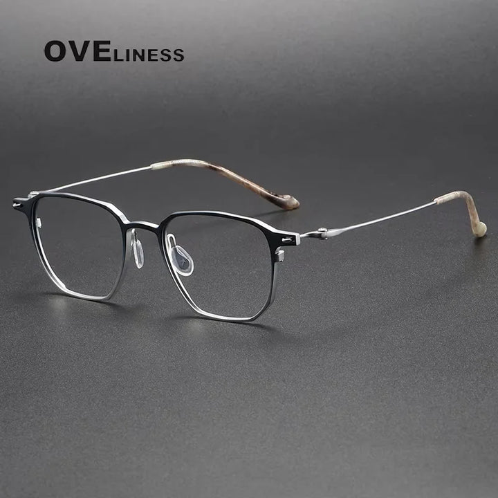Oveliness Unisex Full Rim Square Titanium Eyeglasses 202317