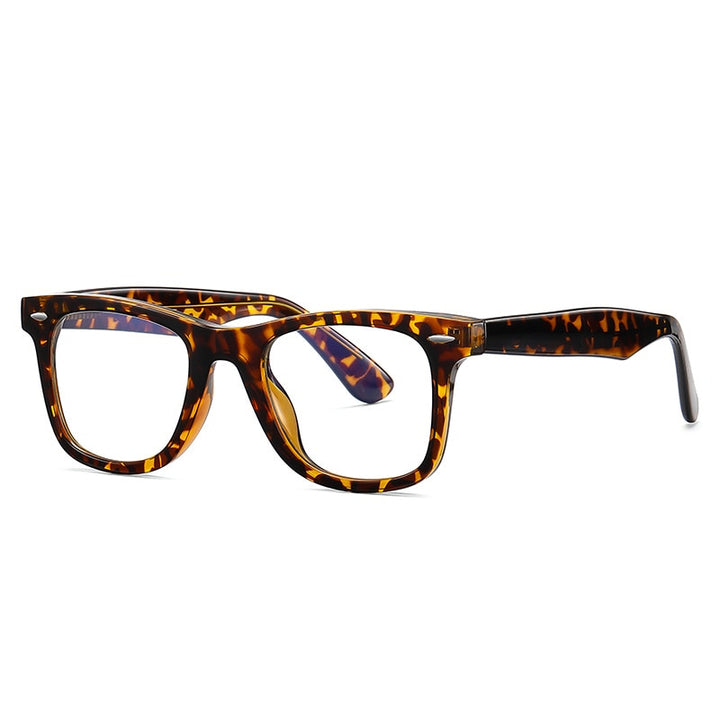 Yimaruili Unisex Full Rim Square Tr 90 Acetate Alloy Eyeglasses  2102 Full Rim Yimaruili Eyeglasses C3