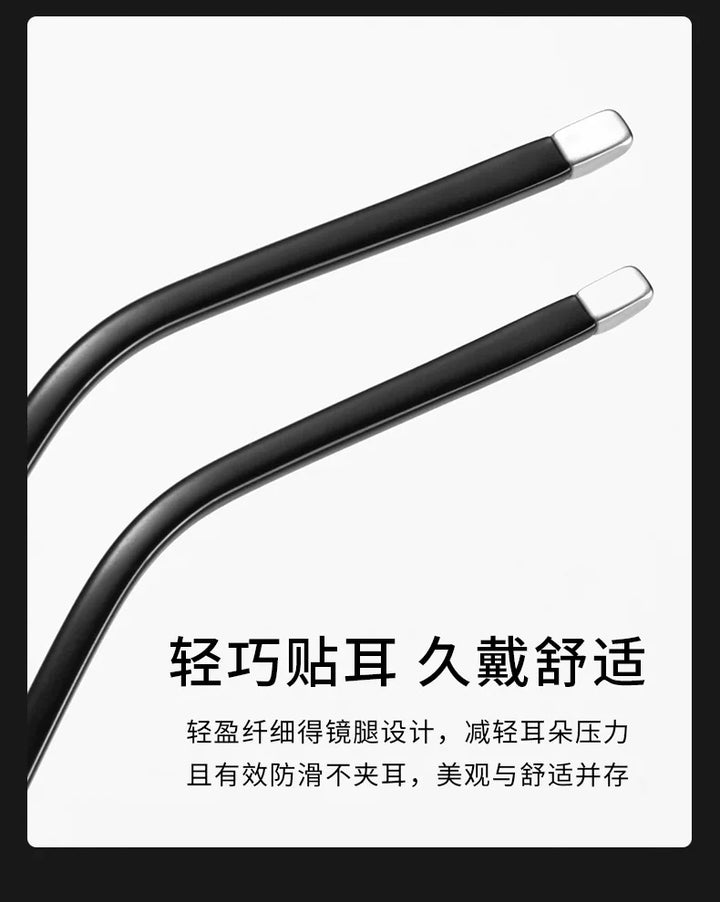 Reven Jate Men's Semi Rim Square Alloy Eyeglasses 990070 Semi Rim Reven Jate